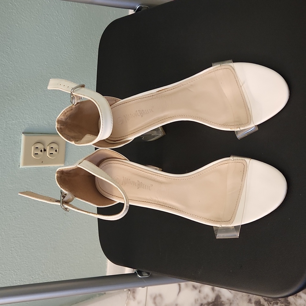 White clear heels